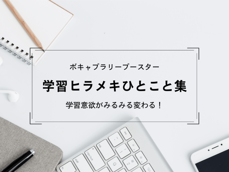 ボキャブラリーブースターから「学習ヒラメキひとこと集」